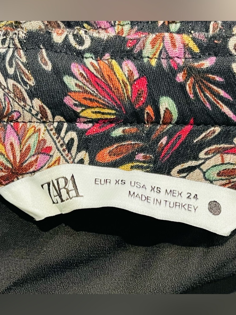 ZARA Boho Paisley Maxi Skirt XS Tiered Flowing Festival Chic - Picture 7 of 8